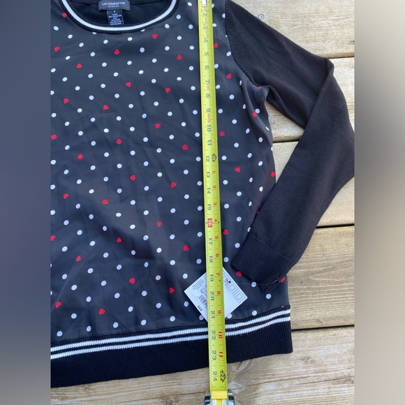 Liz Claiborne Career Women’s Size S blouse polka dot long sleeves. - Picture 4 of 9